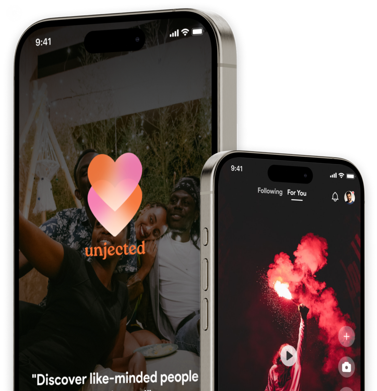 Unjected app preview on phones